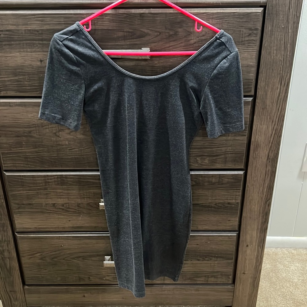 Grey body con dress